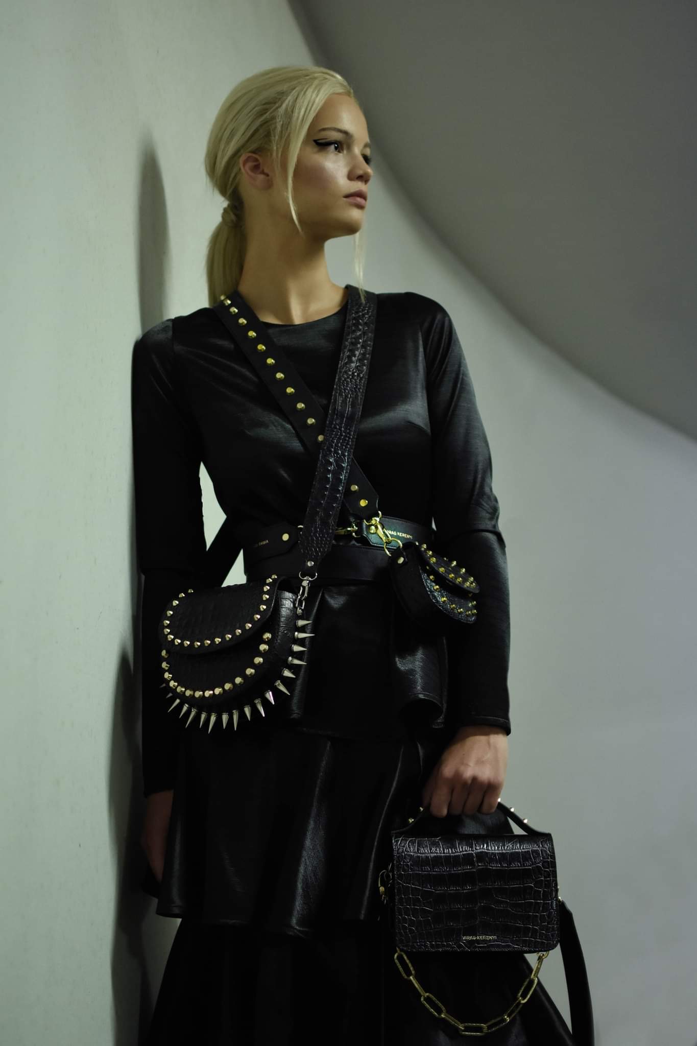 PHOEBE /black star/ bag - VIRAG KERENYI fashion designer webshop